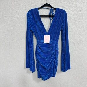 Hello Molly Vibrant Blue Long Sleeve Dress size 2